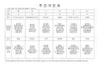 7월 4째주 식단표 