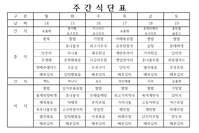 2월 3째주 식단표