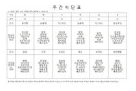 7월 3째주 식단표