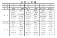 3월 2째주 식단표