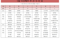 5월 다섯째주 식단표 