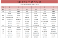 6월 셋째주 식단표