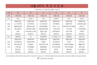10월 4주차 식단표