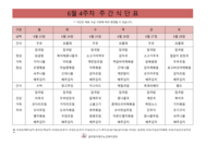 6월 4주차 식단표