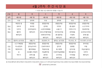 4월 2주차 식단표